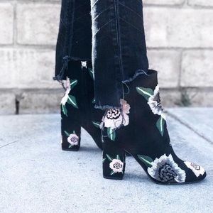 Rebecca Minkoff Bryce Embroidered Bootie Suede